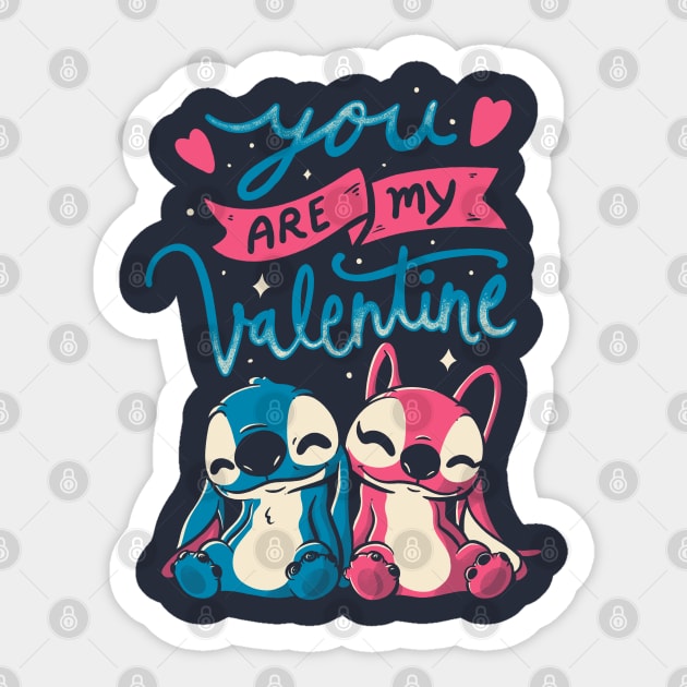 You Are My Valentine Cute Lover Gift Sticker by eduely